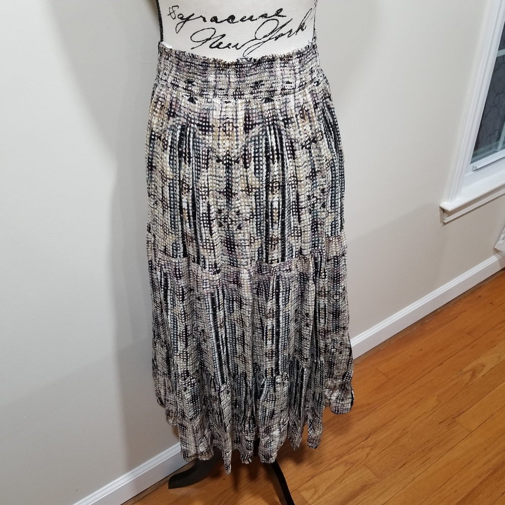 SOLITAIRE Boho Tiered Ruffle Skirt Size M, Elastic Waist at the back... - Picture 7 of 17